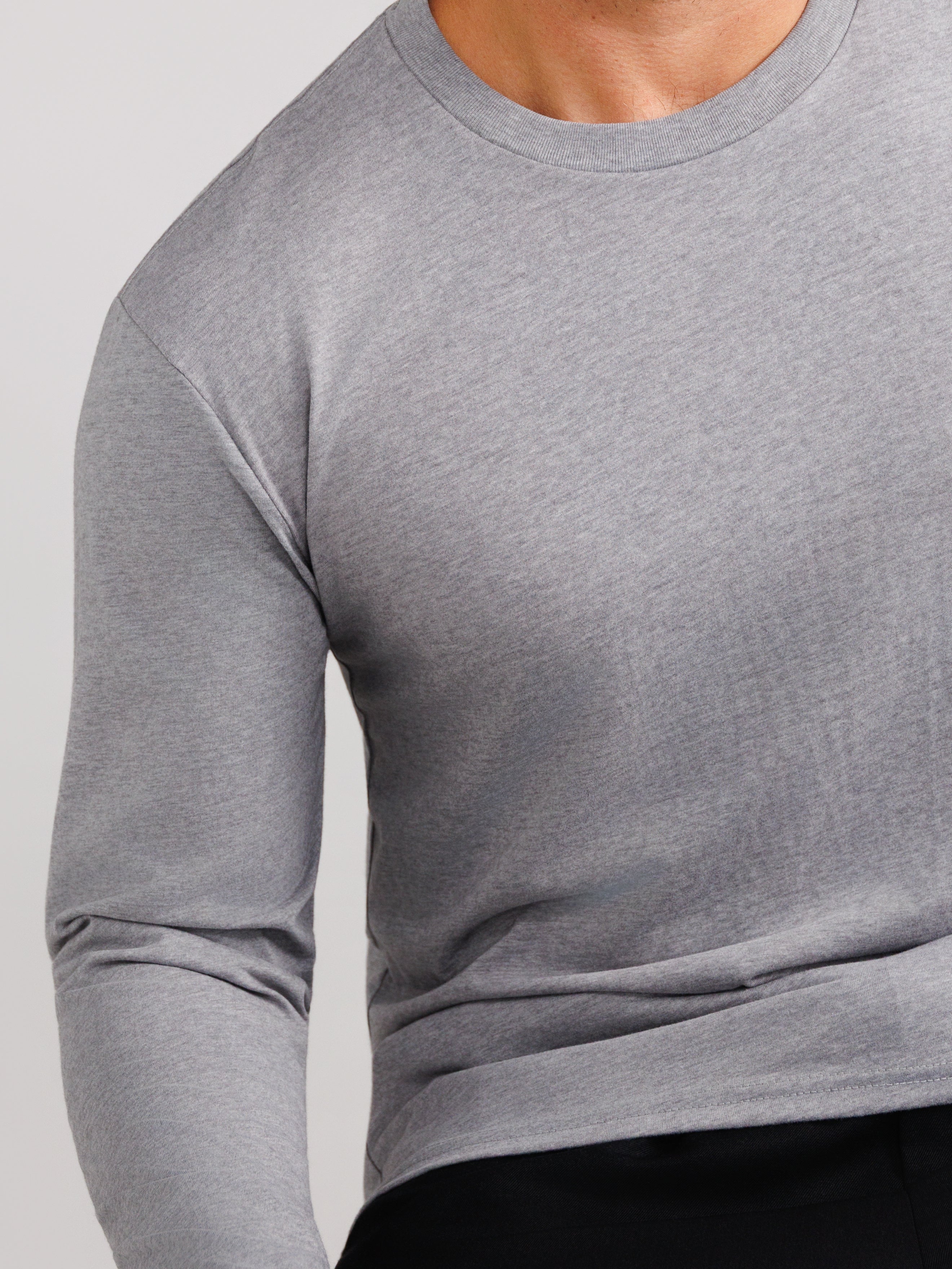 Melange Gray Long Sleeve