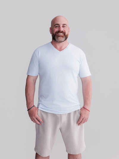 Cool Blue V-Neck