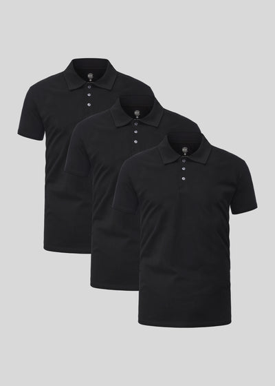 Black Polo 3-pack
