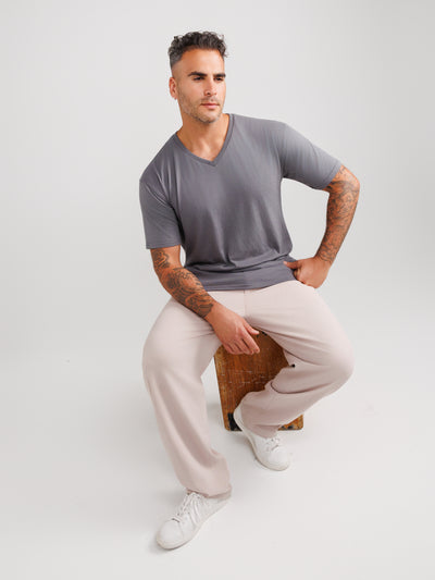 Dark Gray V-Neck T-shirts